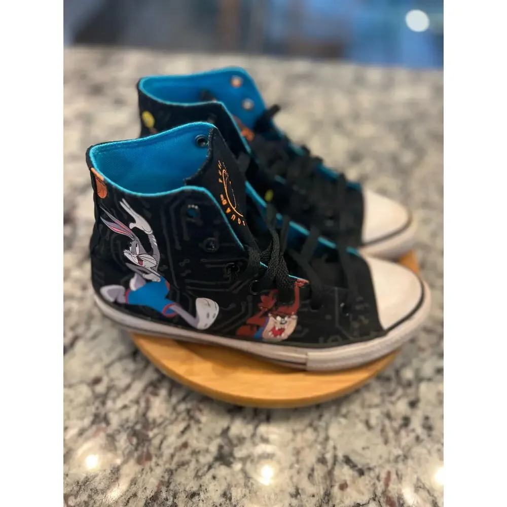 Converse high top sneakers space jam size youth 3